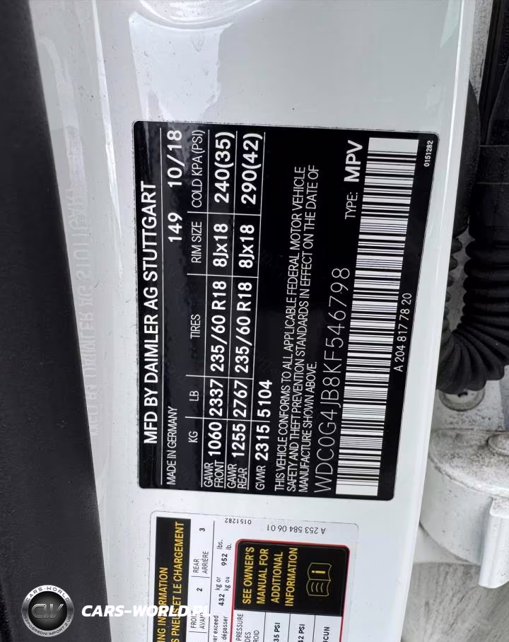 2019 Mercedes-Benz Glc 300 VIN:WDC0G4JB8KF546798 - 13