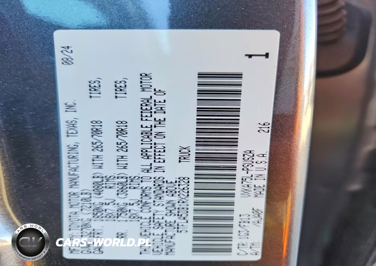 2024 Toyota Tundra Sr5 VIN:5TFLA5DB1RX226328 - 13