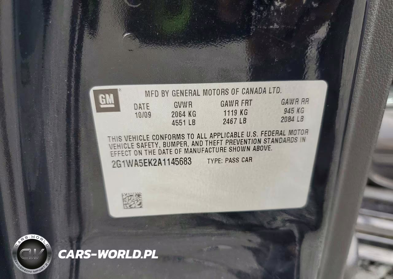 2010 Chevrolet Impala Ls VIN:2G1WA5EK2A1145683 - 12