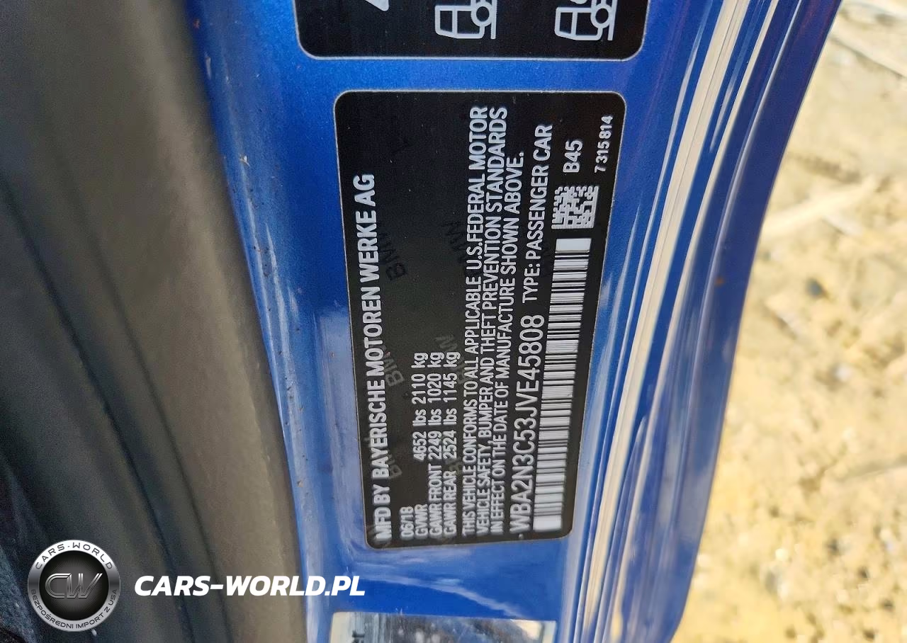 2018 BMW M240Xi VIN:WBA2N3C53JVE45808 - 12