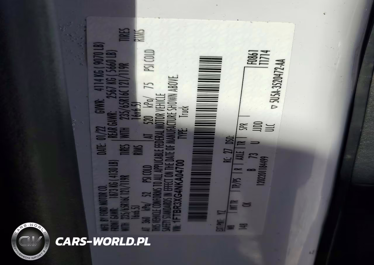 2022 Ford Transit-250 Cargo Van VIN:1FTBR3XG4NKA04700 - 13