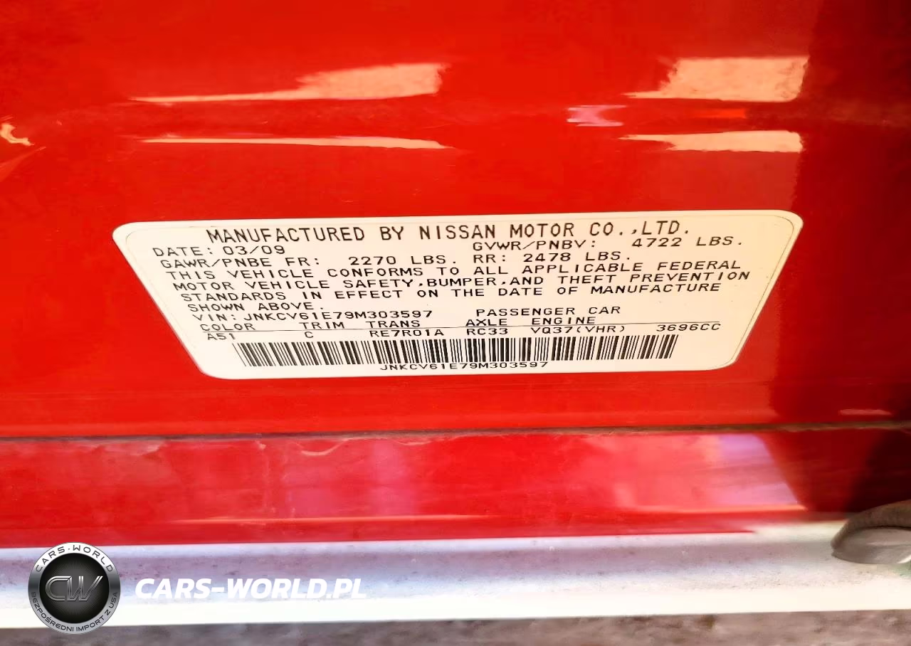 2009 Infiniti G37 Sedan Base VIN:JNKCV61E79M303597 - 12