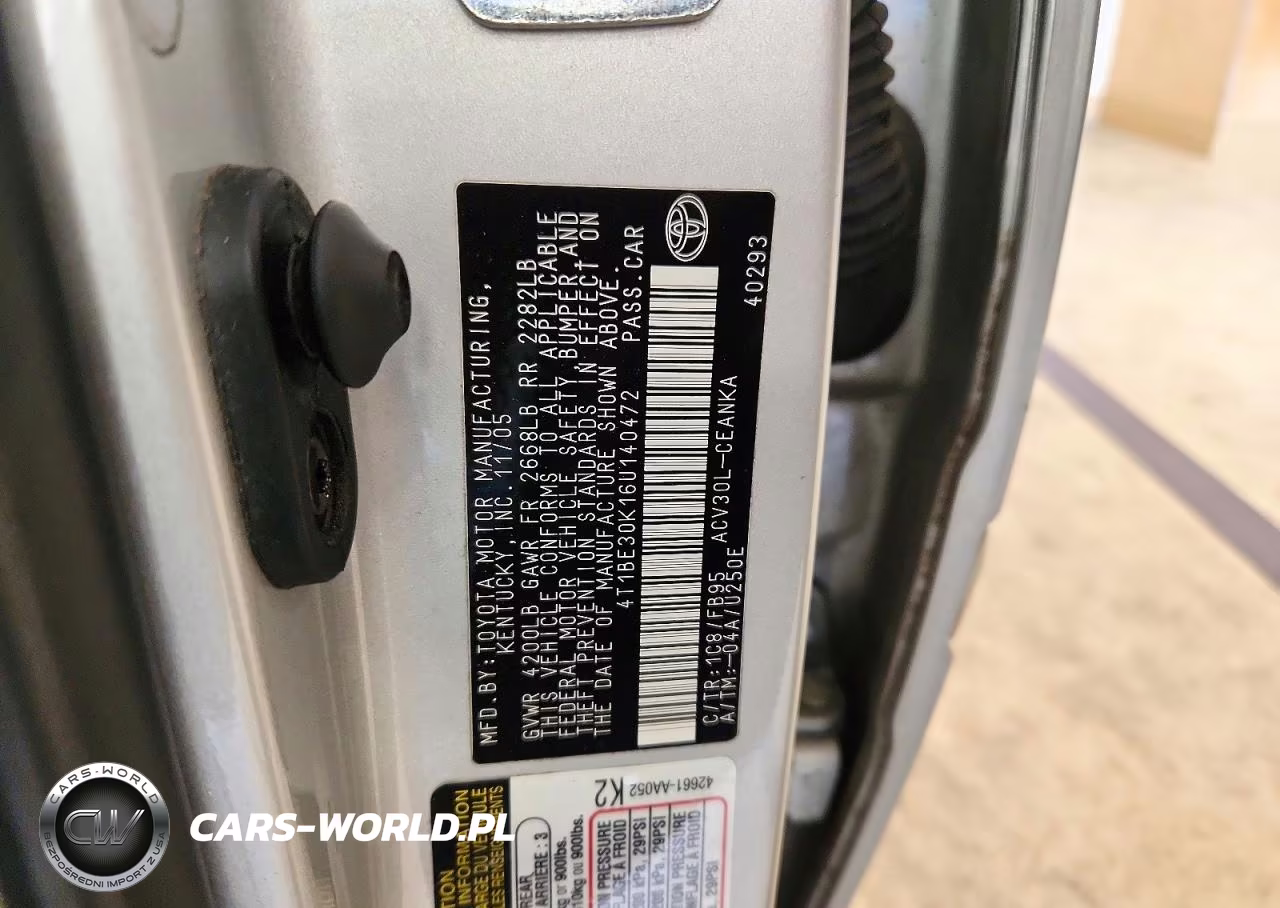 2006 Toyota Camry Le VIN:4T1BE30K16U140472 - 12