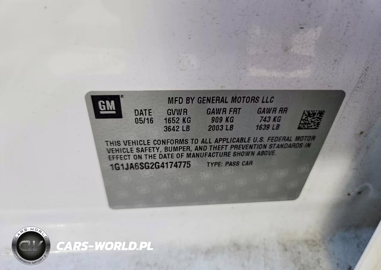 2016 Chevrolet Sonic Ls VIN:1G1JA6SG2G4174775 - 12