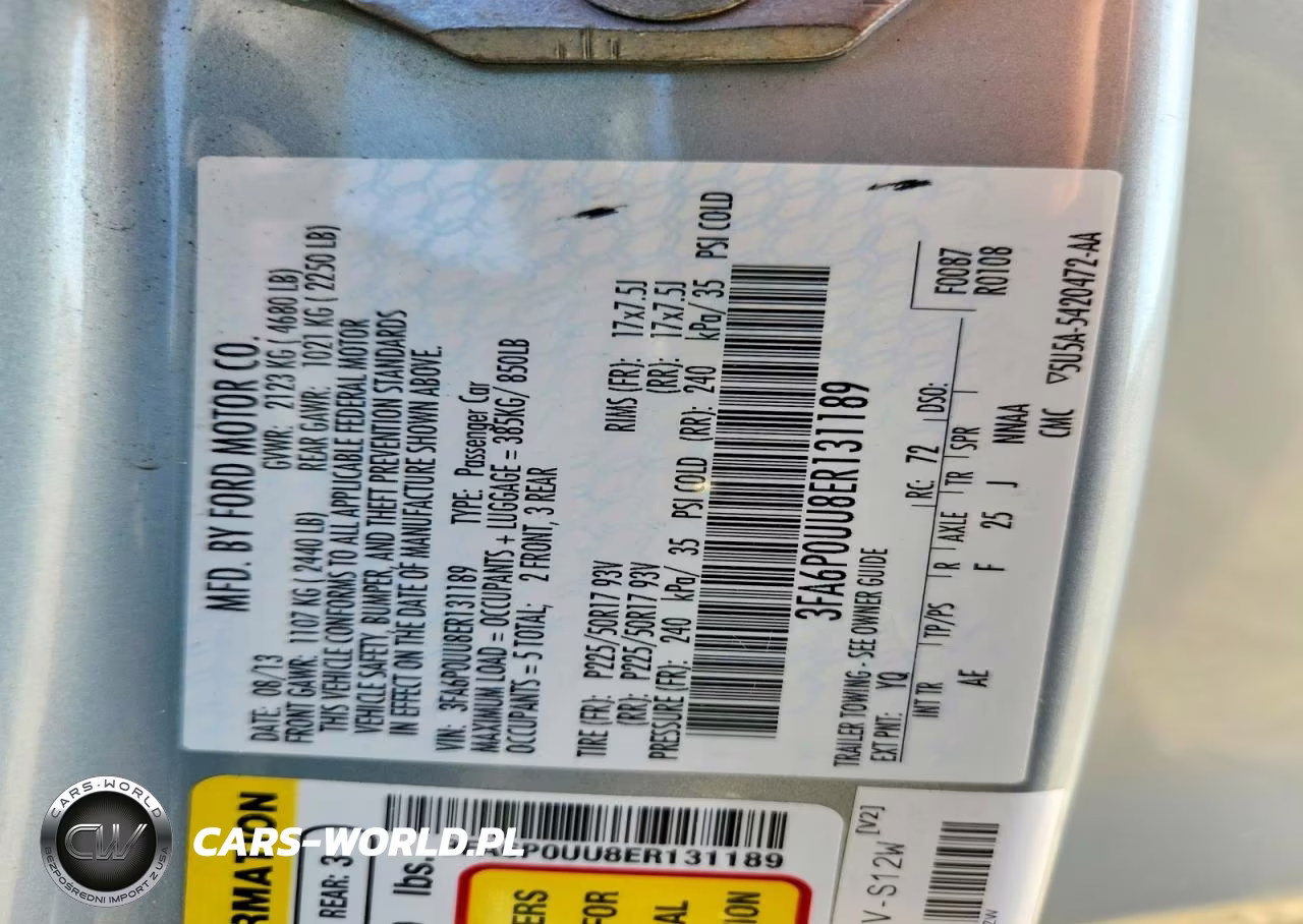 2014 Ford Fusion S Hybrid VIN:3FA6P0UU8ER131189 - 12