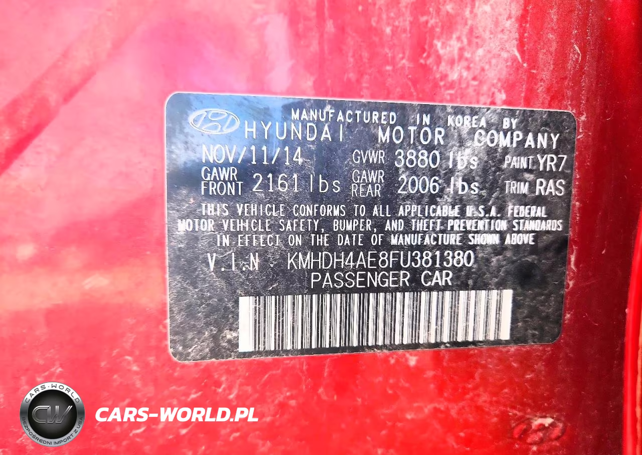 2015 Hyundai Elantra Se VIN:KMHDH4AE8FU381380 - 12