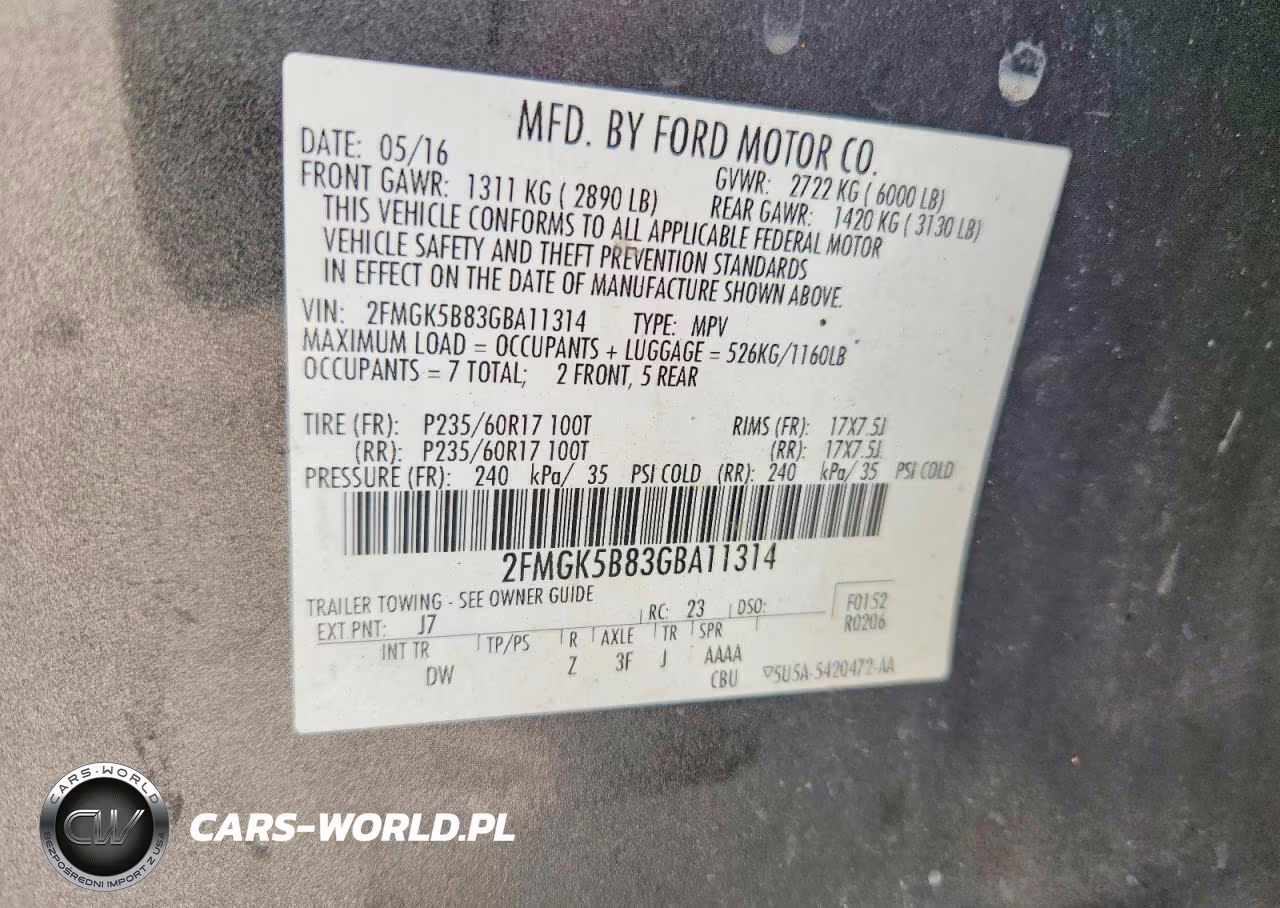 2016 Ford Flex Se VIN:2FMGK5B83GBA11314 - 14