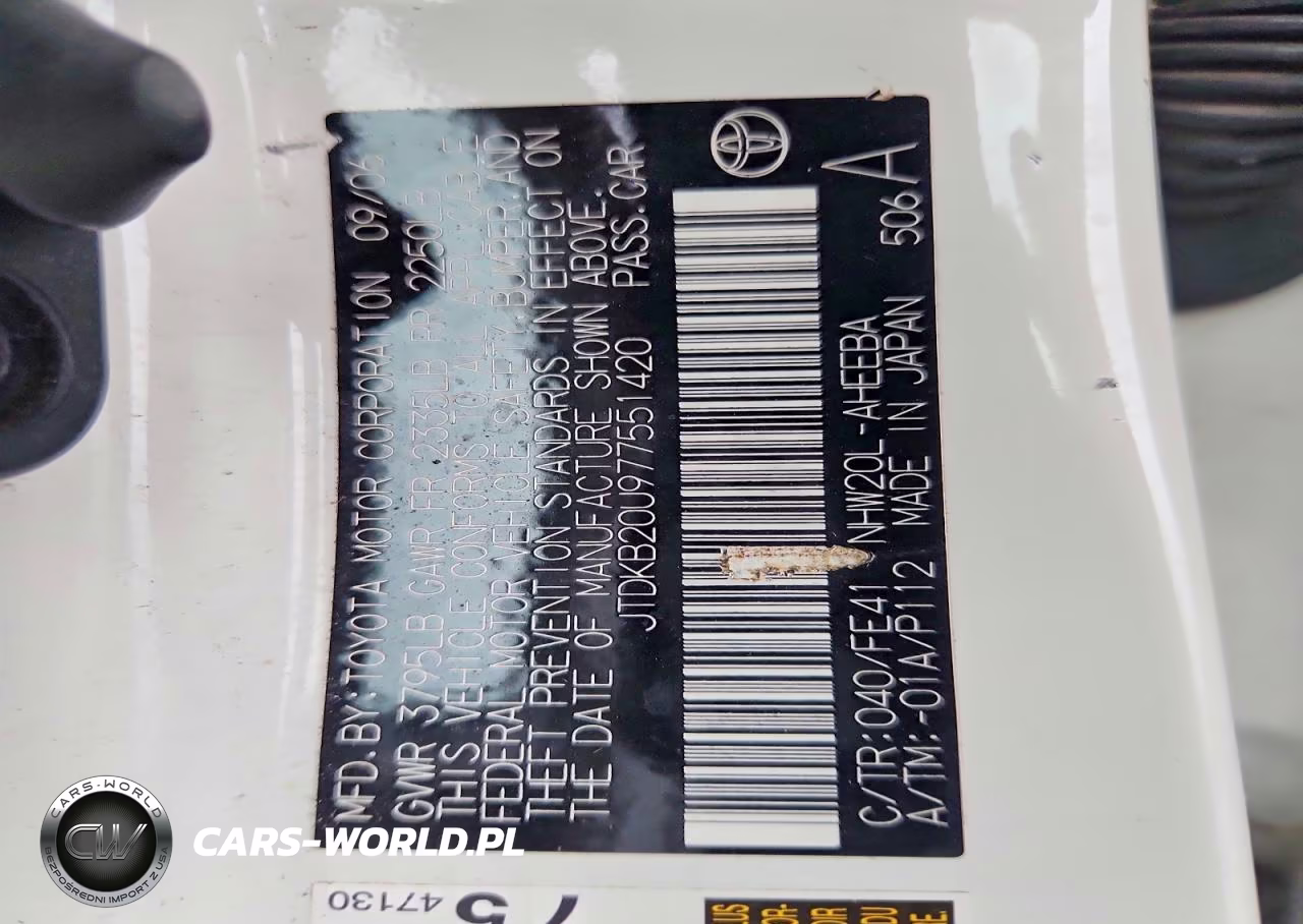 2007 Toyota Prius Base VIN:JTDKB20U977551420 - 12