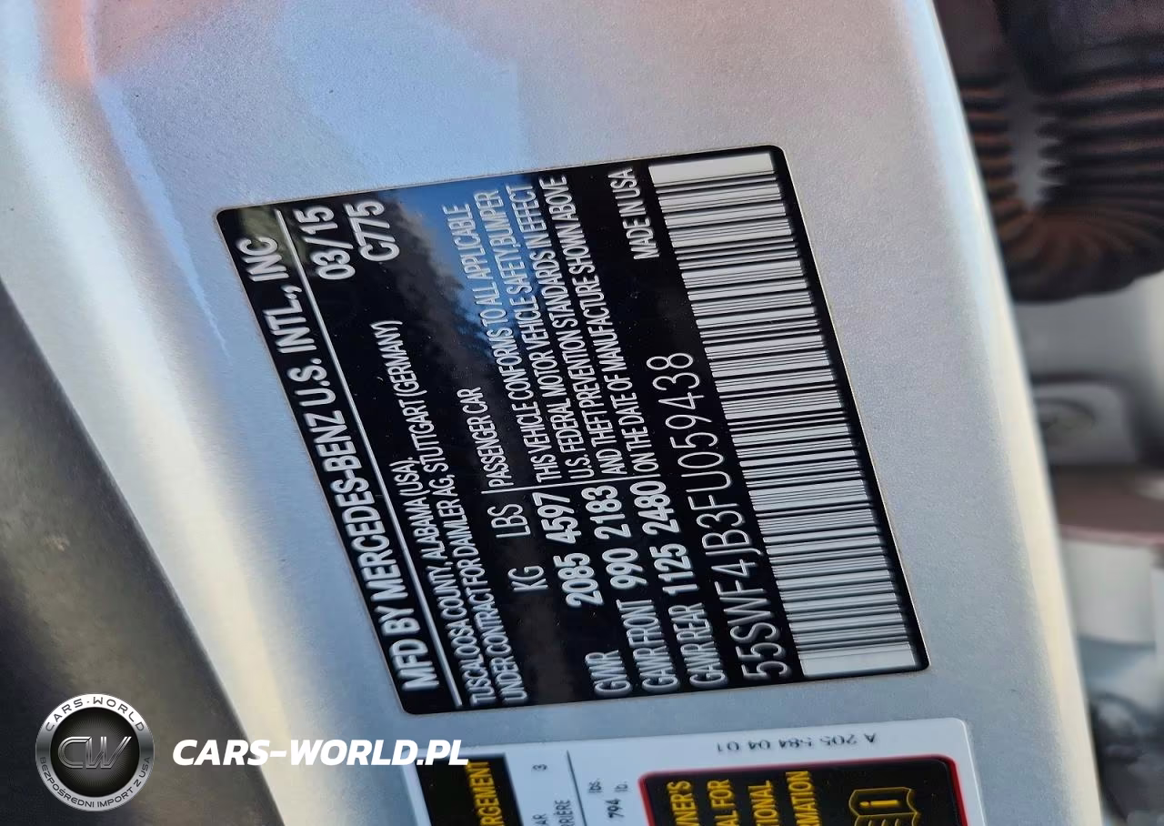 2015 Mercedes-Benz C 300 VIN:55SWF4JB3FU059438 - 12