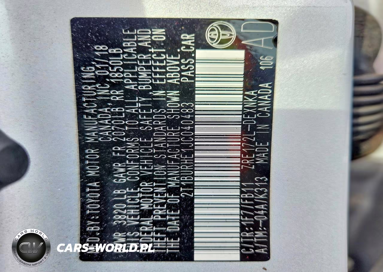 2018 Toyota Corolla Le VIN:2T1BURHE1JC040483 - 12