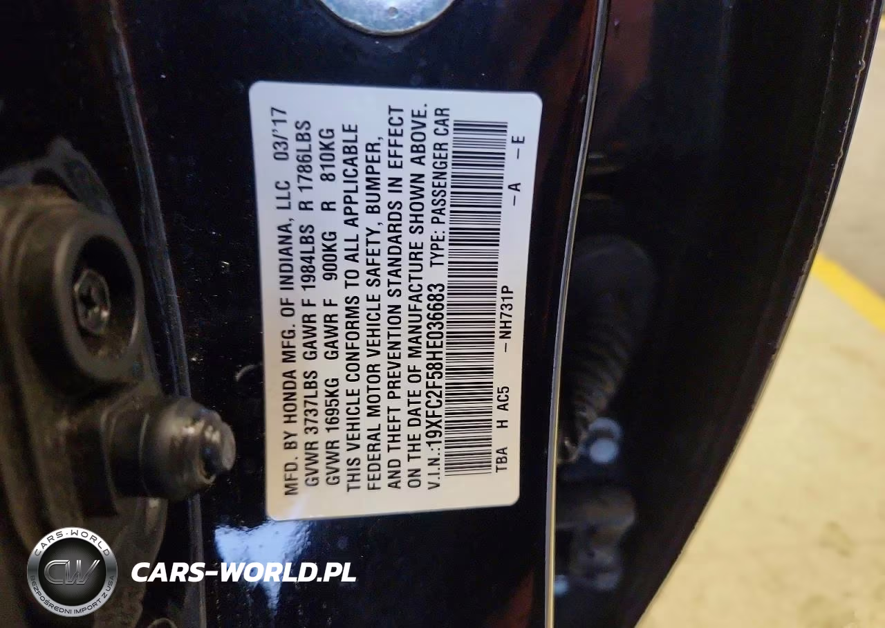 2017 Honda Civic Lx VIN:19XFC2F58HE036683 - 12