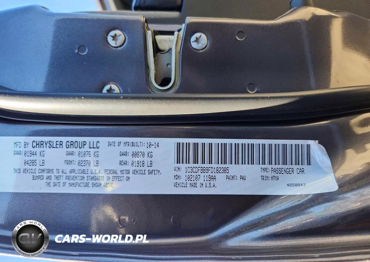 2015 Dodge Dart Sxt VIN:1C3CDFBB9FD182385 - 12