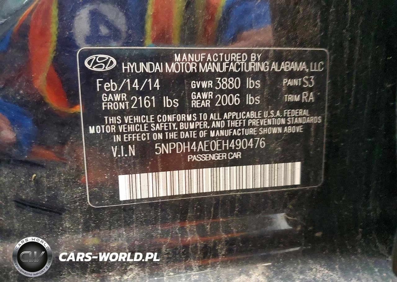2014 Hyundai Elantra Se VIN:5NPDH4AE0EH490476 - 12
