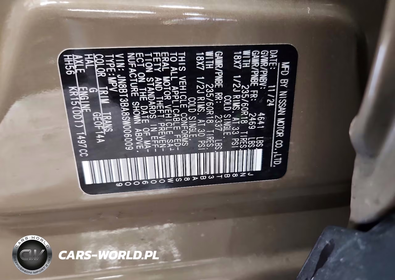 2025 Nissan Rogue Sv VIN:JN8BT3BA8SW006009 - 12