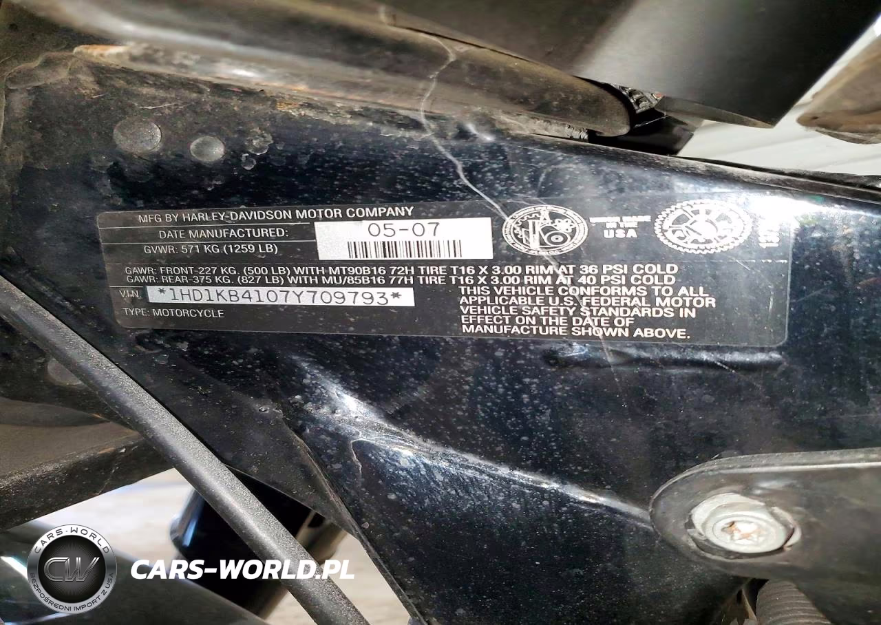 2007 Harley-Davidson Flhx VIN:1HD1KB4107Y709793 - 9