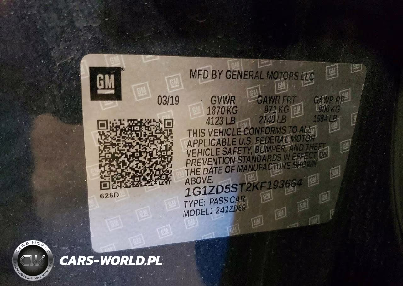 2019 Chevrolet Malibu Lt VIN:1G1ZD5ST2KF193664 - 12