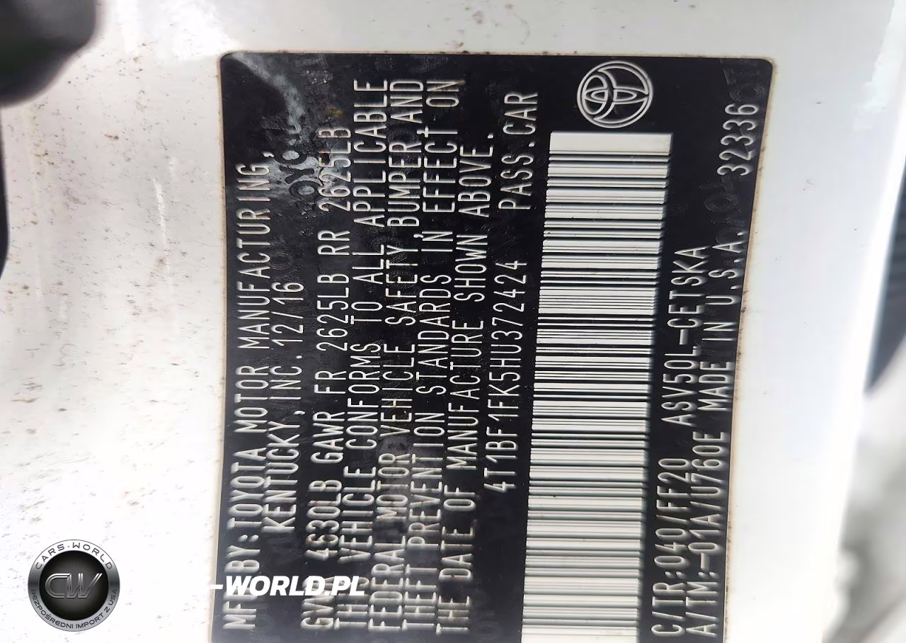 2017 Toyota Camry Se VIN:4T1BF1FK5HU372424 - 13
