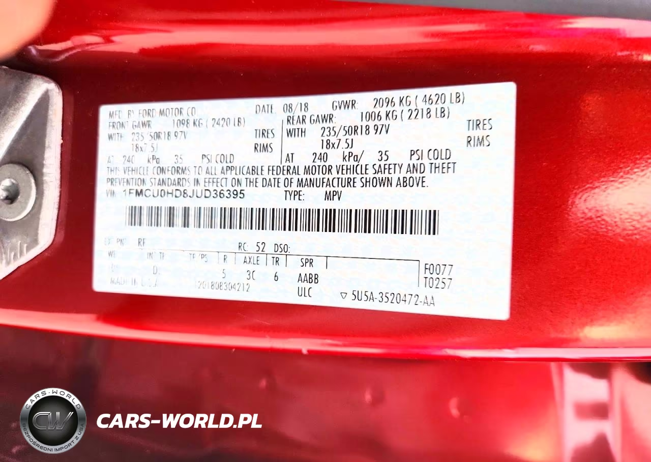 2018 Ford Escape Sel VIN:1FMCU0HD8JUD36395 - 13