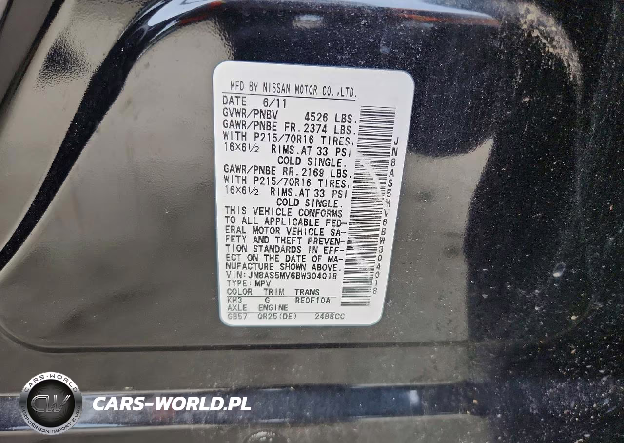 2011 Nissan Rogue S VIN:JN8AS5MV6BW304018 - 14