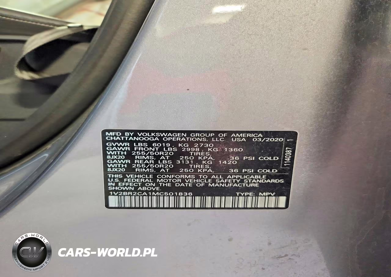 2021 Volkswagen Atlas Sel VIN:1V2BR2CA1MC501836 - 13