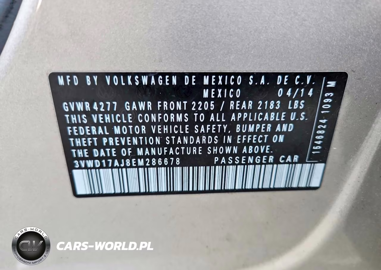 2014 Volkswagen Jetta Se VIN:3VWD17AJ8EM286678 - 12