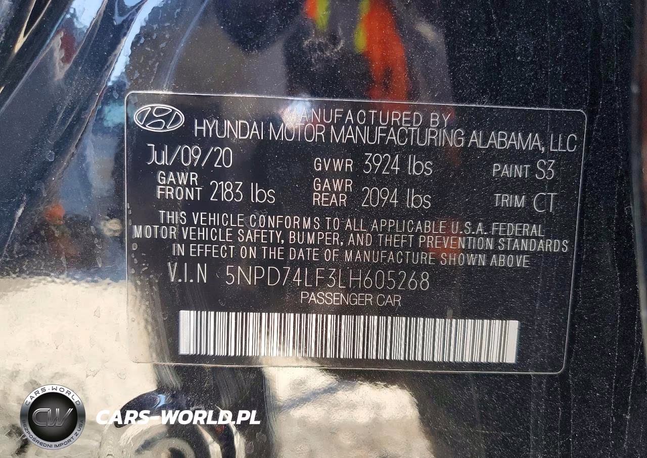2020 Hyundai Elantra Se VIN:5NPD74LF3LH605268 - 12