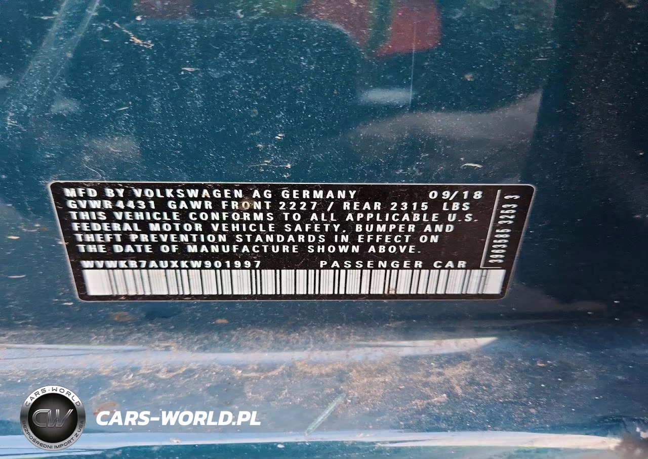 2019 Volkswagen E-Golf Se VIN:WVWKR7AUXKW901997 - 12