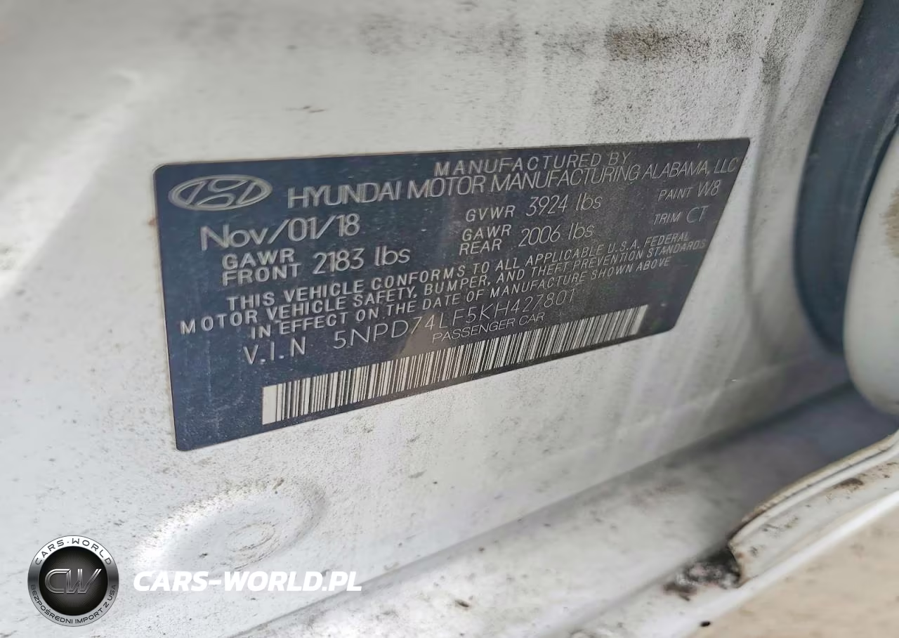 2019 Hyundai Elantra Se VIN:5NPD74LF5KH427801 - 12