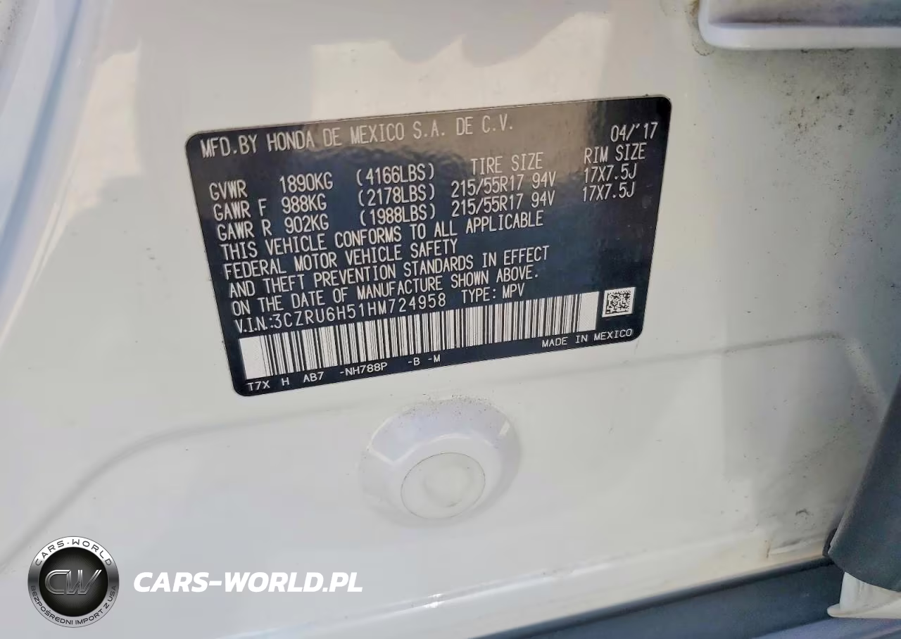 2017 Honda Hr-V Ex VIN:3CZRU6H51HM724958 - 13
