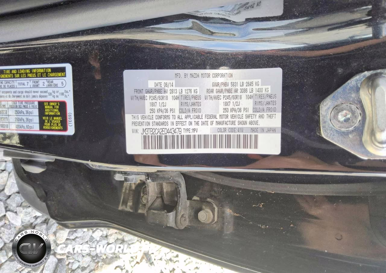 2014 Mazda Cx-9 Touring VIN:JM3TB2CA2E0443479 - 13