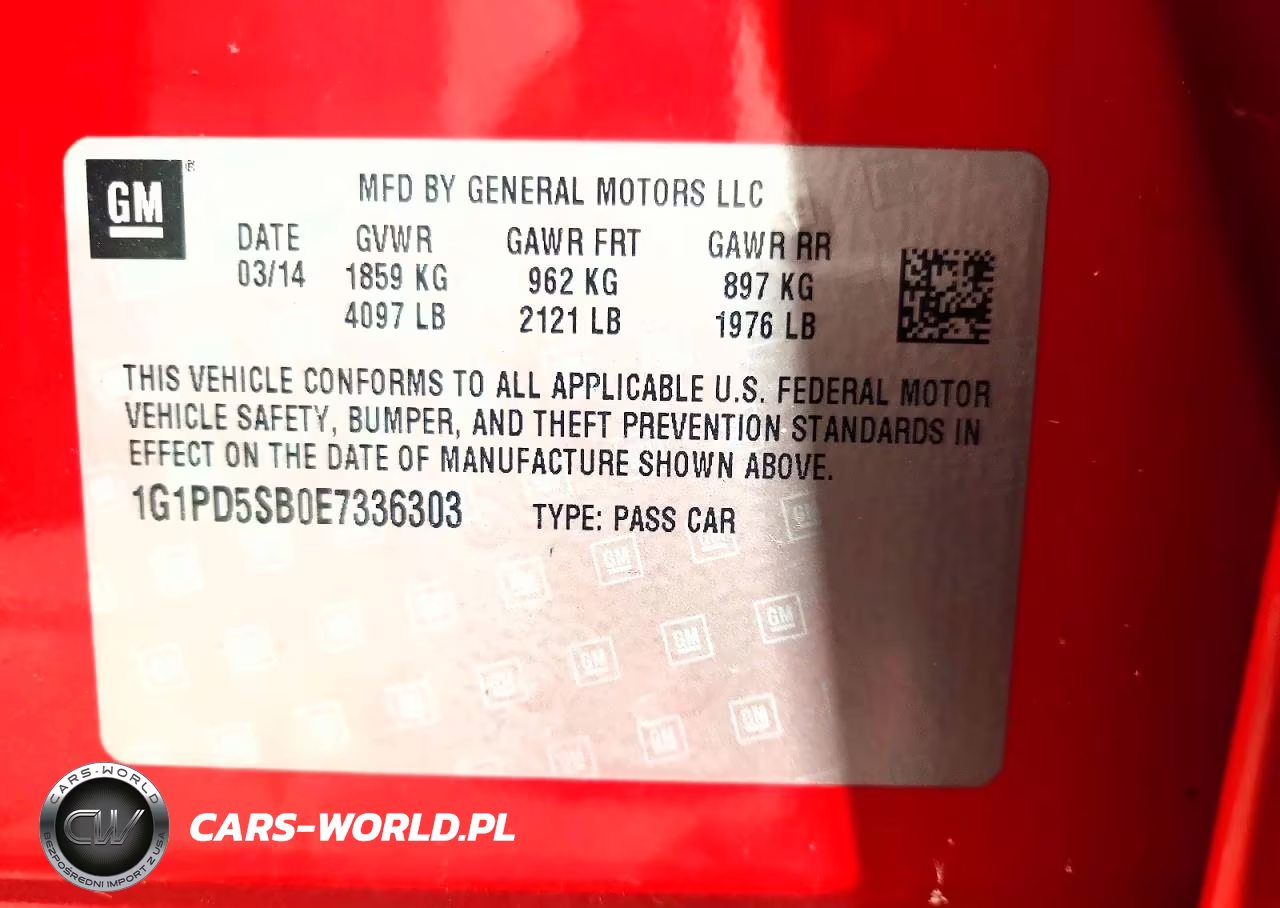 2014 Chevrolet Cruze Lt VIN:1G1PD5SB0E7336303 - 12
