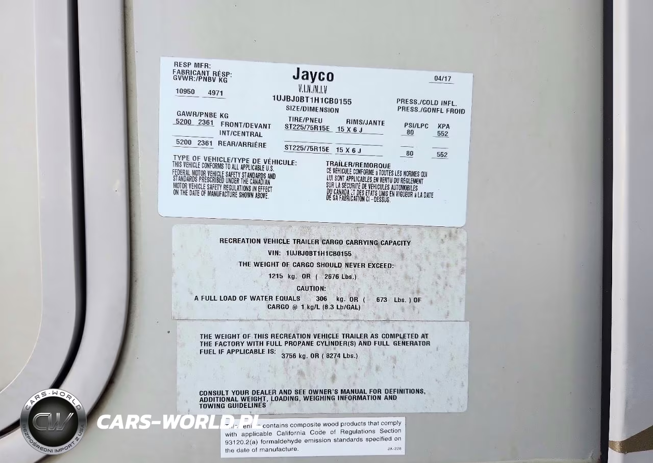 2017 Jayco Eagle Camper VIN:1UJBJ0BT1H1CB0155 - 10