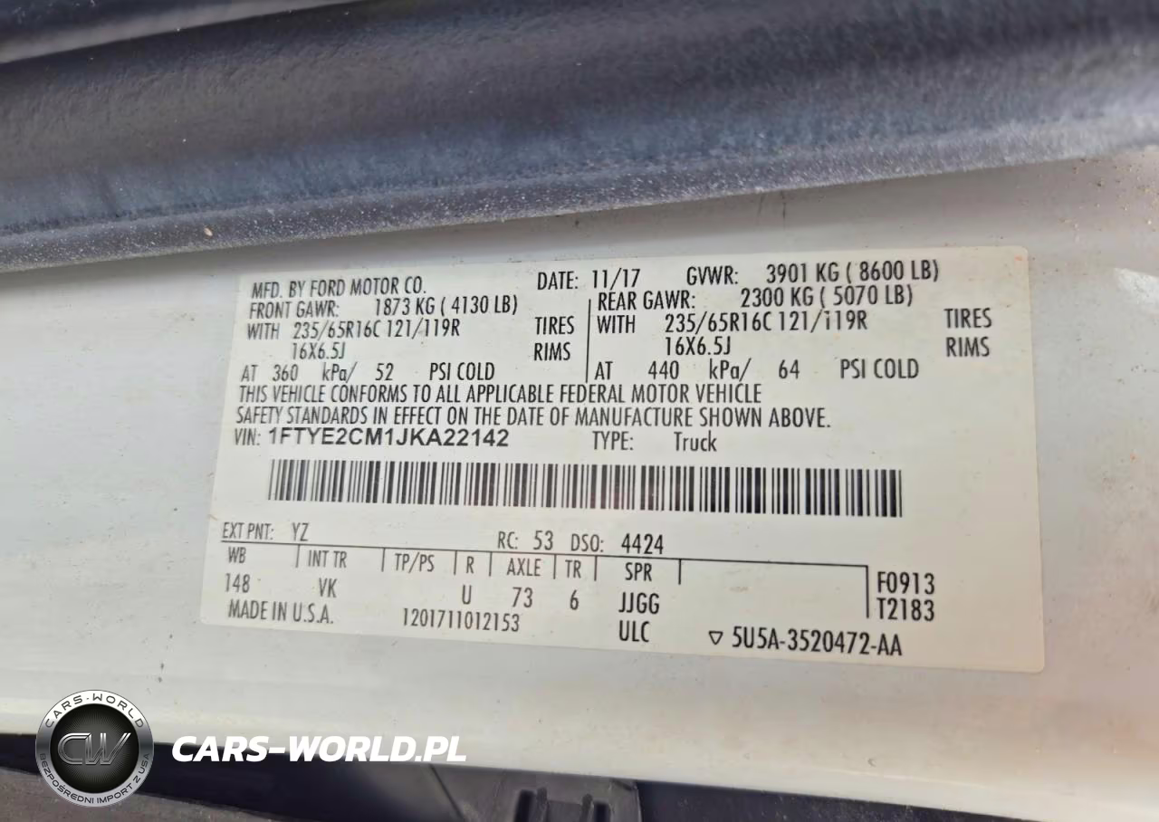 2018 Ford Transit T-150 VIN:1FTYE2CM1JKA22142 - 12