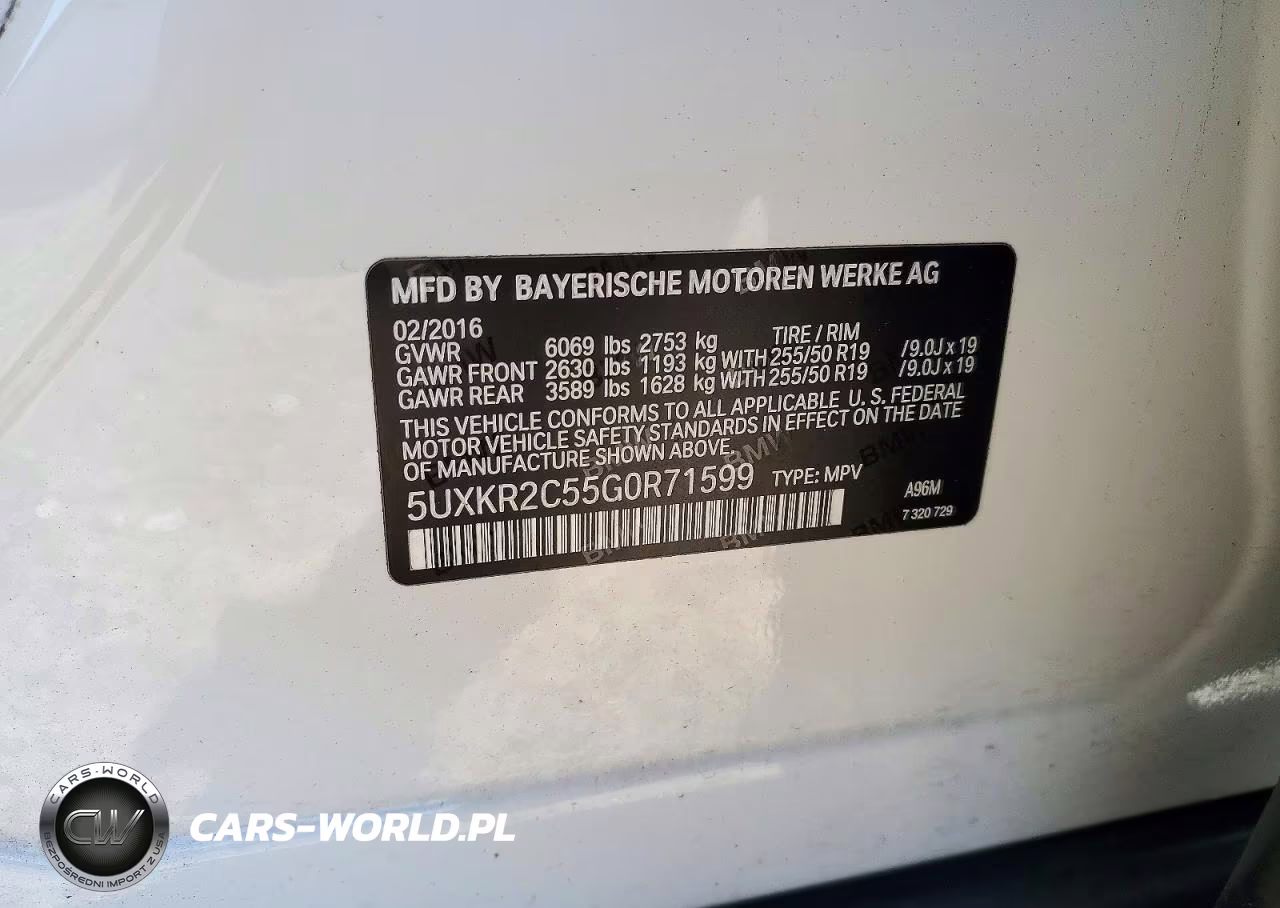2016 BMW X5 Sdrive35I VIN:5UXKR2C55G0R71599 - 12