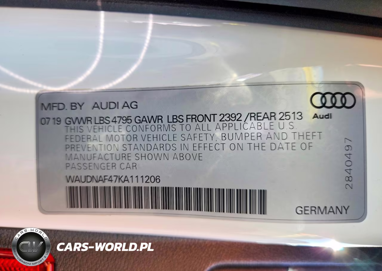 2019 Audi A4 Premium VIN:WAUDNAF47KA111206 - 12