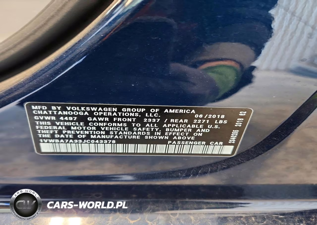 2018 Volkswagen Passat Se VIN:1VWBA7A33JC043378 - 12