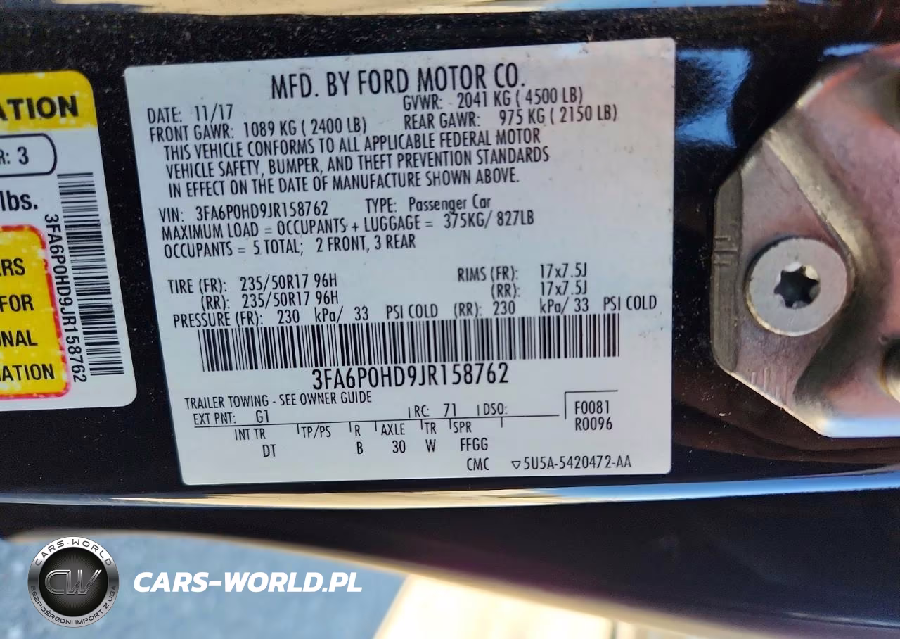 2018 Ford Fusion Se VIN:3FA6P0HD9JR158762 - 12