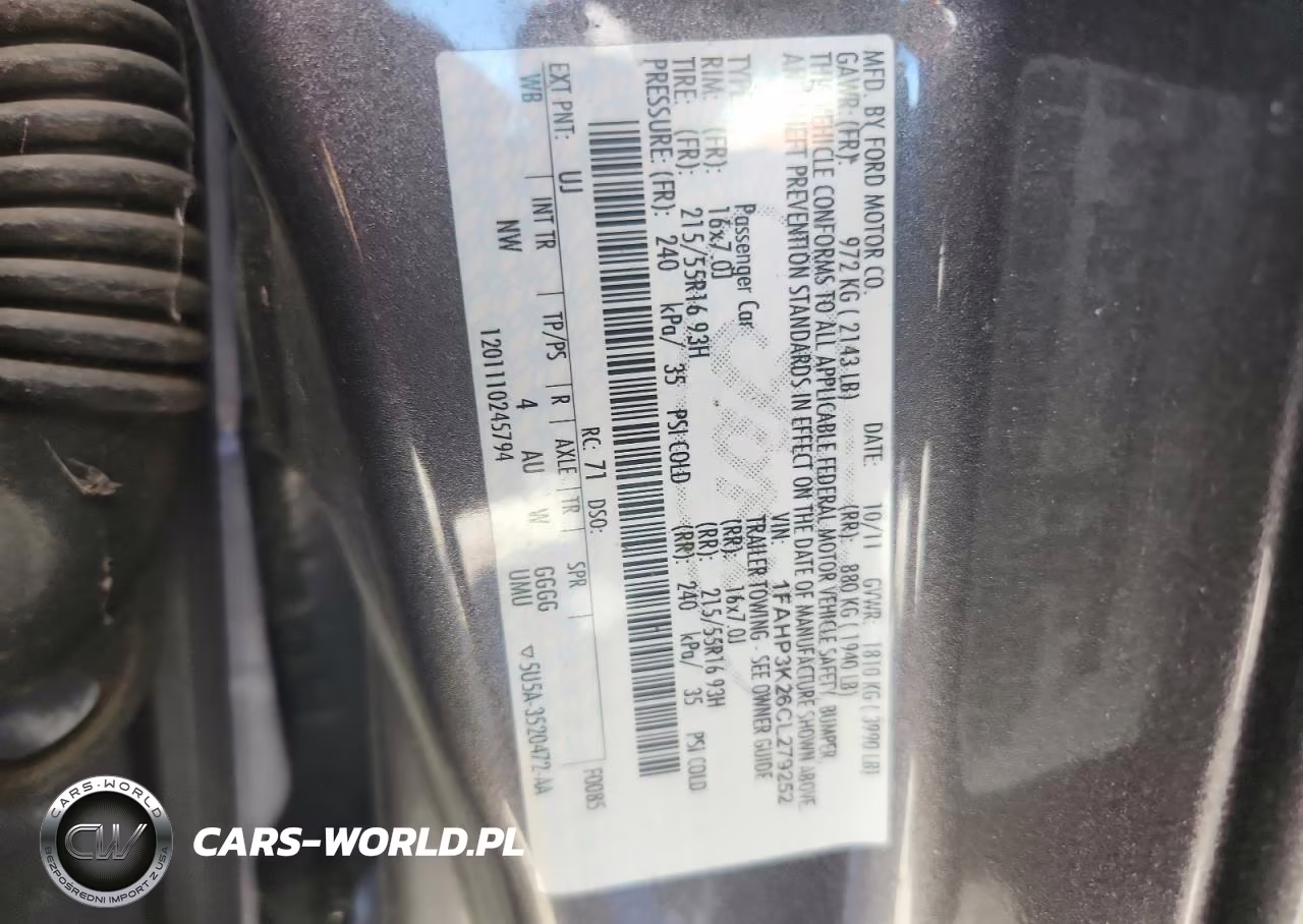 2012 Ford Focus Se VIN:1FAHP3K26CL279252 - 12