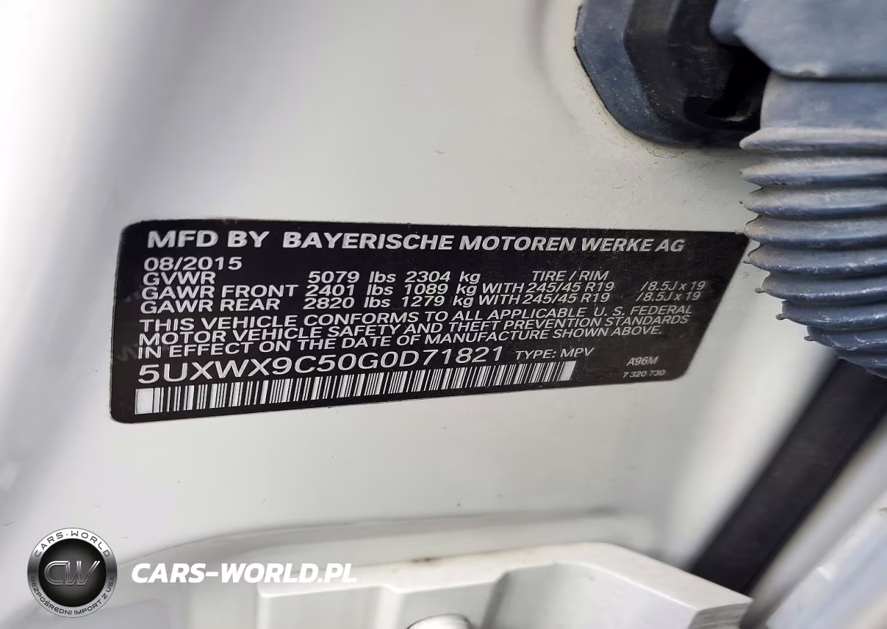 2016 BMW X3 xDrive28I VIN:5UXWX9C50G0D71821 - 12