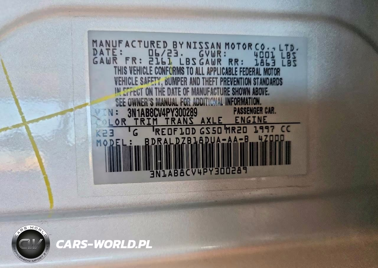 2023 Nissan Sentra Sv VIN:3N1AB8CV4PY300289 - 13