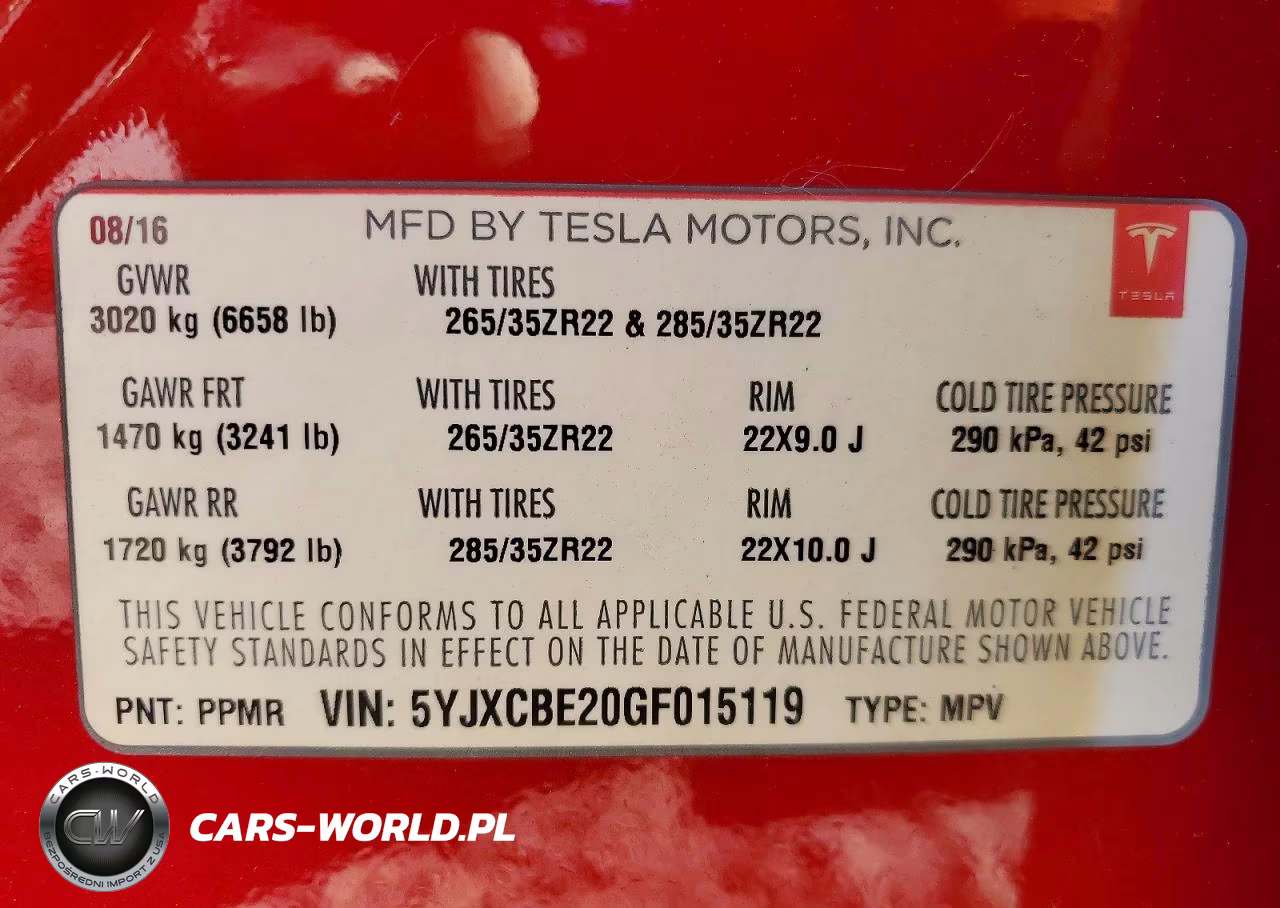 2016 Tesla Model X VIN:5YJXCBE20GF015119 - 13