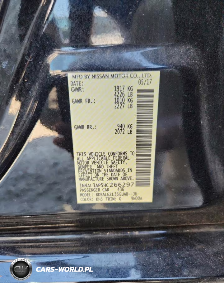 2017 Nissan Altima 2.5 S VIN:1N4AL3AP5HC266297 - 12