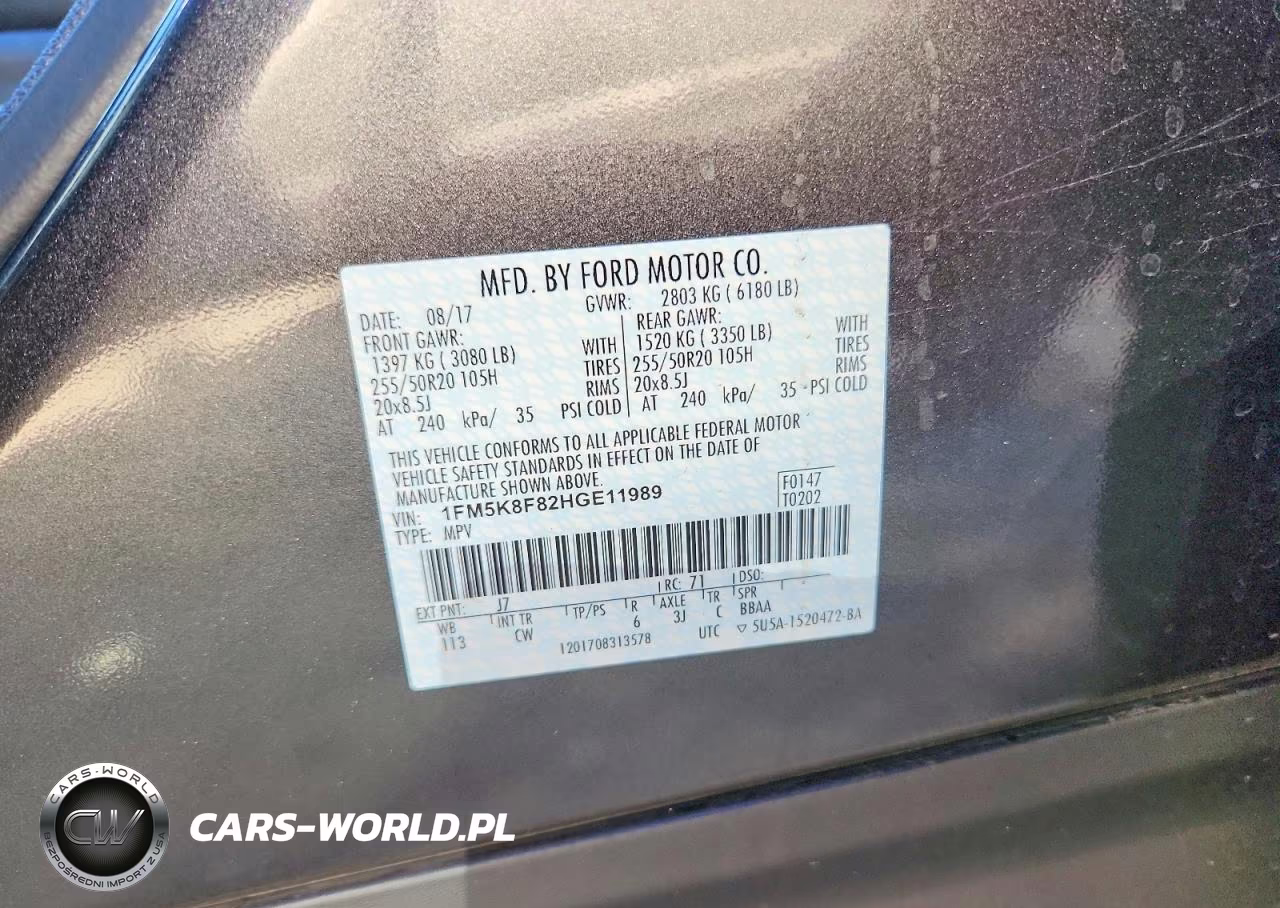 2017 Ford Explorer Limited VIN:1FM5K8F82HGE11989 - 13