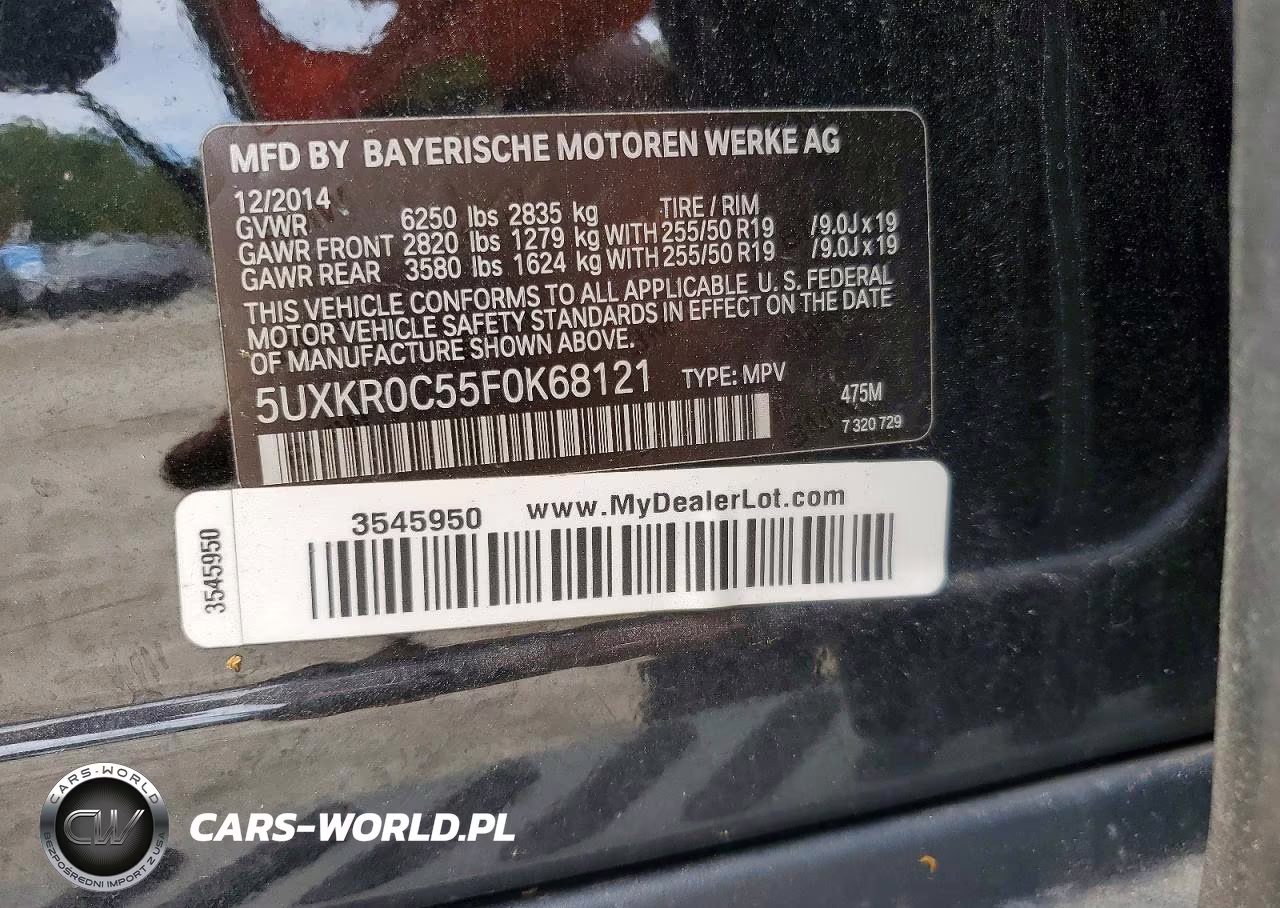 2015 BMW X5 xDrive35I VIN:5UXKR0C55F0K68121 - 13