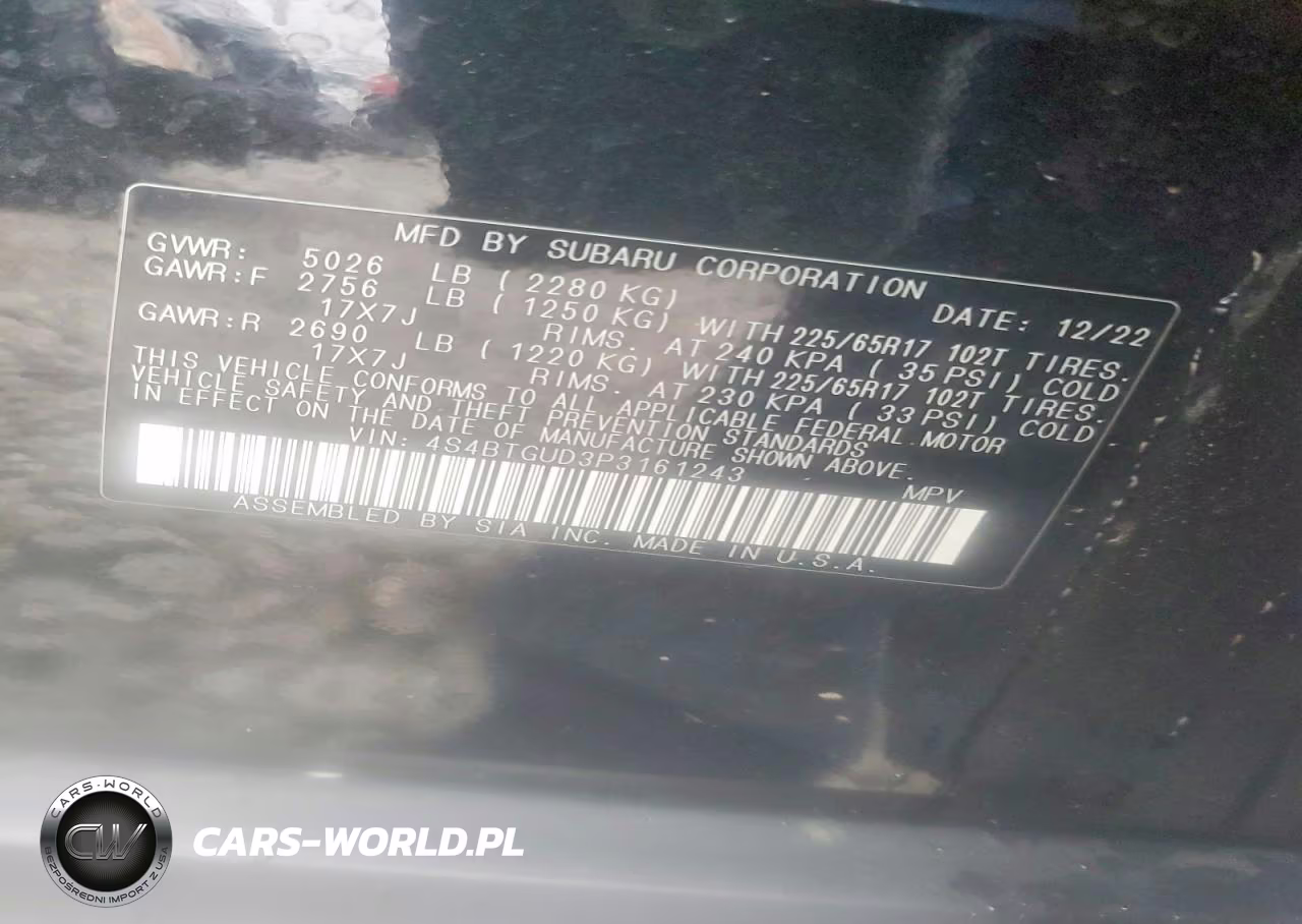 2023 Subaru Outback Wilderness VIN:4S4BTGUD3P3161243 - 13