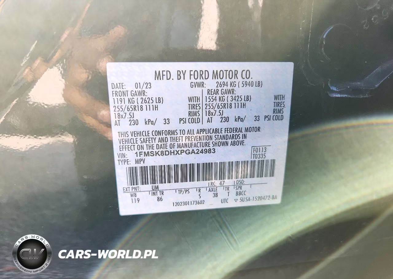 2023 Ford Explorer Xlt VIN:1FMSK8DHXPGA24983 - 13