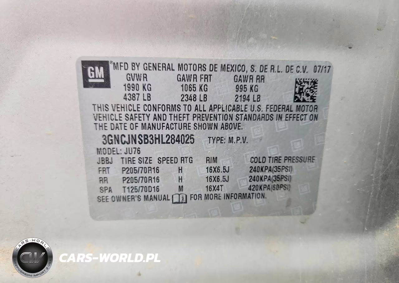2017 Chevrolet Trax Ls VIN:3GNCJNSB3HL284025 - 13