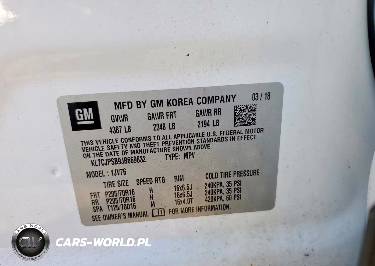 2018 Chevrolet Trax 1Lt VIN:KL7CJPSB9JB669632 - 13