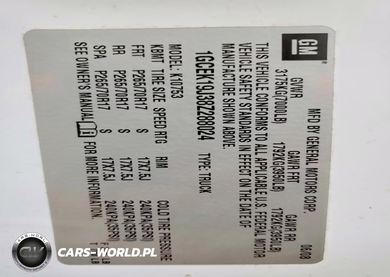 2008 Chevrolet Silverado K1500 VIN:1GCEK19J38Z288024 - 12