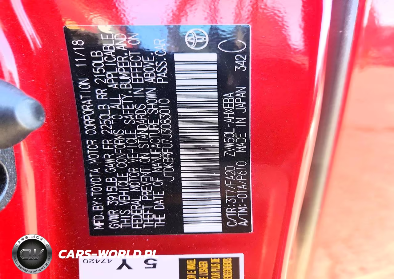 2018 Toyota Prius Two VIN:JTDKBRFU7J3083010 - 13